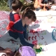 ילדים מציירים פרחים